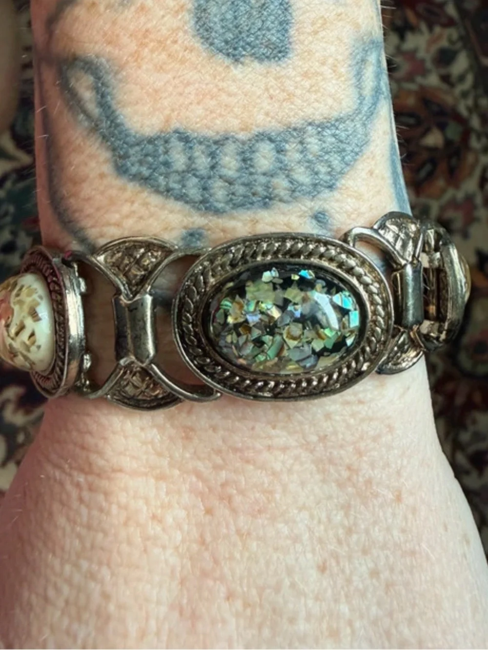 Vintage Cabochon Confetti Bracelet